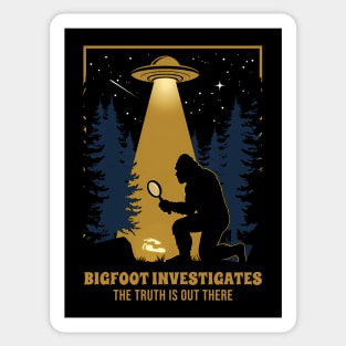 Bigfoot Investigates – The Truth Is Out There | Funny UFO Cryptid Sticker